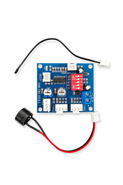 Fan Kontrol Devresi 12V 5A PWM Sıcaklık Problu 3 Fan Hız Kontrol Modülü