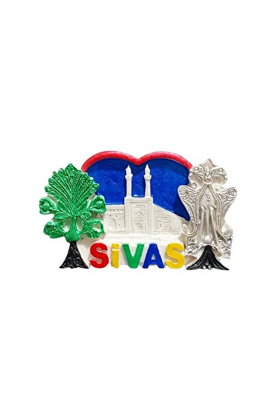 REYYAN Sivas magneti polyester kabartma hediyelik magnet