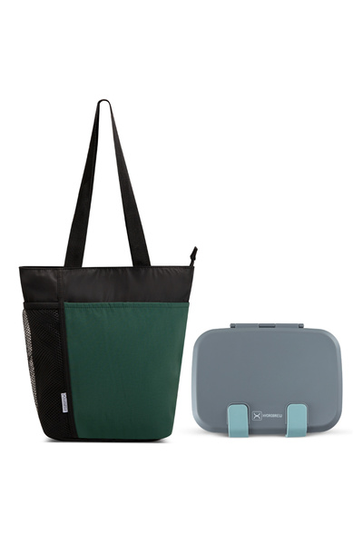 Hydrobrew Steel Core Bento Lunch Box 839ml w/ Lunch Bag | Stainless Steel 2 C...