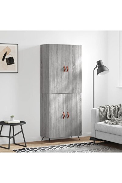 Concept Dulap înalt, gri sonoma, 69,5x34x180 cm, lemn compozit