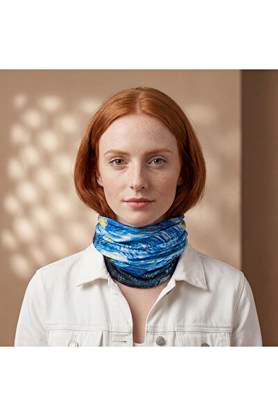 Hediyesepeti Van Gogh Starry Night Design Buff Bandana Mask - Balaklava - Baf