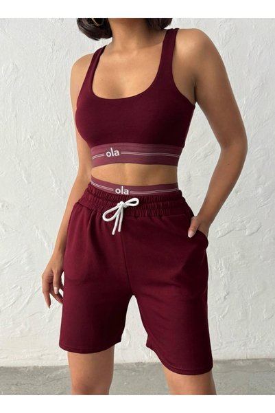 Focus Light Women's Modal Bustier and High Waist Shorts Sports Set