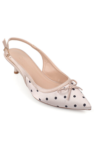 Capone Outfitters Valencia Pointed Toe Open Back Mid-Heeled Women's Shoes