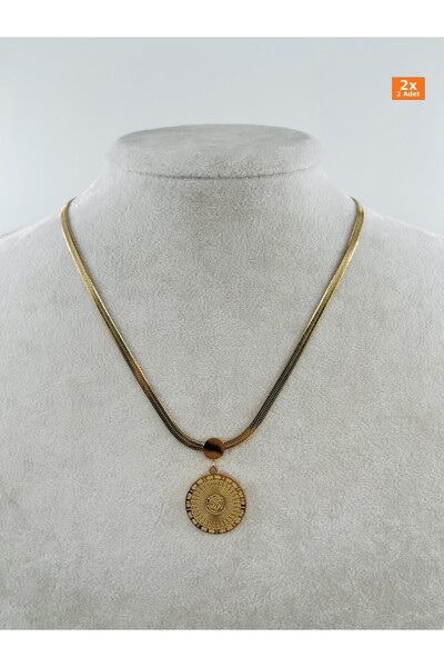 Bozhi Steel Necklace Gold Luminous Style