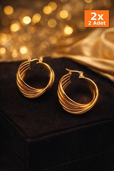 Bozhi Steel Earrings Gold Daily Elegance Stylish Gift