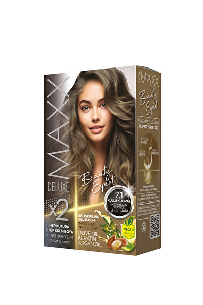 MAXX DELUXE Beauty Expert Set Saç Boyası 7.1 Küllü Kumral