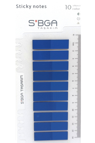 sibga tasarım Transparent Dark Blue Color Postit Post-It Post It. Bookmark Bo...