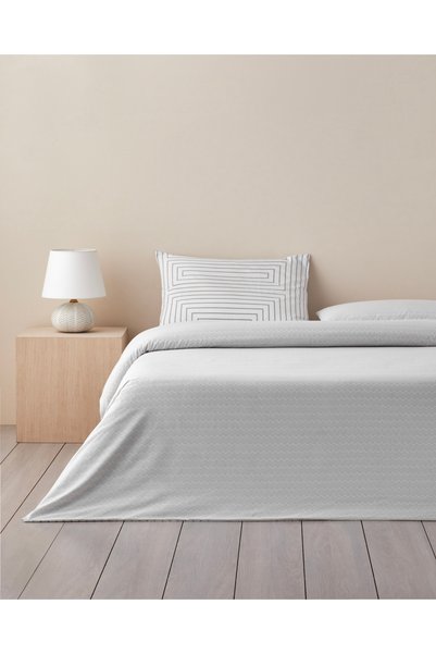 English Home Set cuvertură de pilota dublă din bumbac Endless Journey 200x220 cm culoare piatră