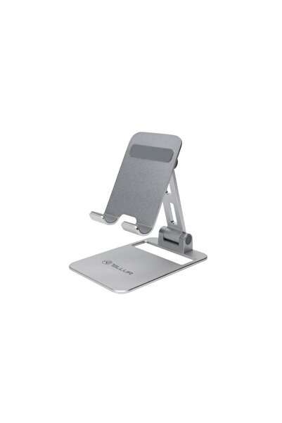 TELLUR Suport telefon de birou Tellur, aluminiu, argintiu