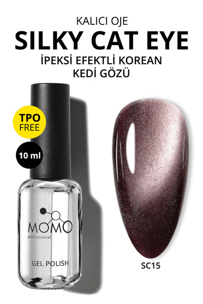 MOMO professional Korean Silky Cat Eye Gel Polish, Kedi Gözü Kalıcı Oje, SC15...