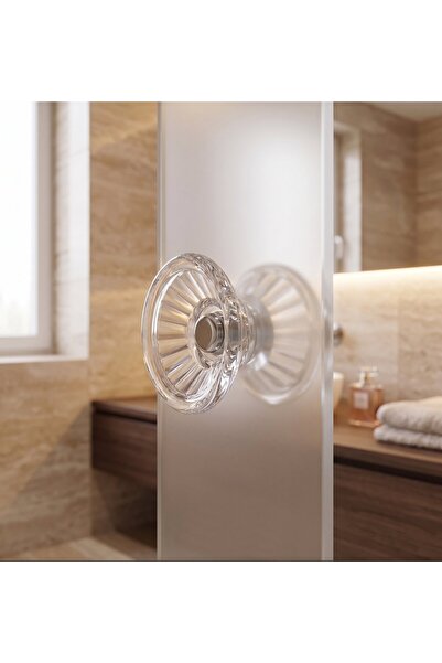 almital mobilya aksesuarları furniture accessories Akrilik Şeffaf Cam Kapı Iç...
