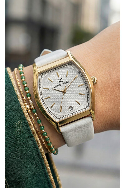 Daniel Klein Premium White Leather Watch for Women DK.1.14152-3