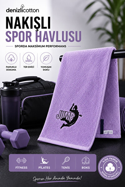 denizlicotton Prosop sport brodat din bumbac, antibacterian, absorbant transp...