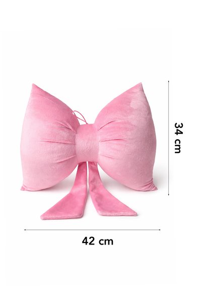 Ecrou Bow Throw Pillow, Decorative Pillow Cushion Pink 35 cm