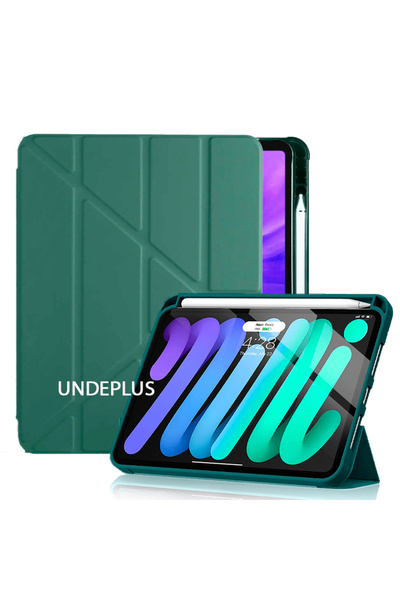 UnDePlus Apple iPad Air 11inç M4/M3/M2 2026-2024 Kılıf Kalem Bölmeli Trifoldi...