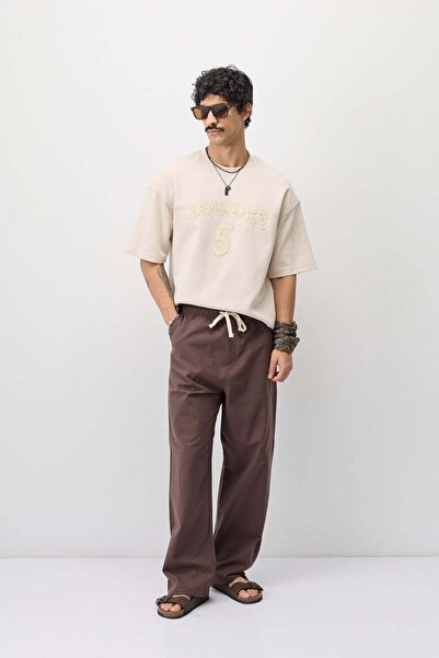 VAMOSCLO Oversize printed t-shirt stone