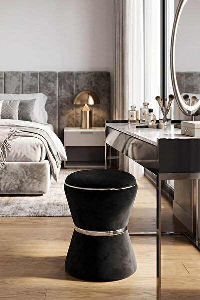 Zem Fine Black-silver Puf