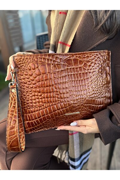 Sun collections Hakiki Deri iPad Clutch Çanta