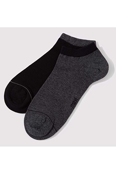 Mavi M090273-159 2 Pieces Heel Socks Unisex Socks Black