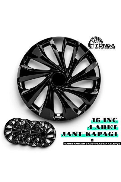 YONGA OTO AKSESUAR RENAULT MEGANE 4 16 İnç Kırılmaz Jant Kapağı 4 Adet Piano ...