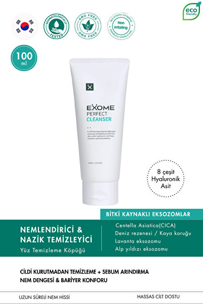 Exome Perfect Cleanser 100 ml |   Plant-Sourced Exosome | 18 Types of Hyaluro...