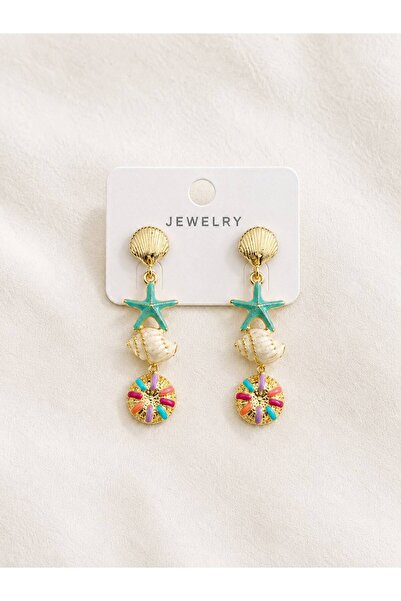 JEWELRY Renkli Deniz Temalı Küpe