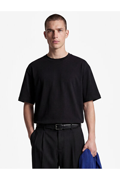 Koton Short Sleeve Crew Neck Cotton Basic Oversize T-Shirt