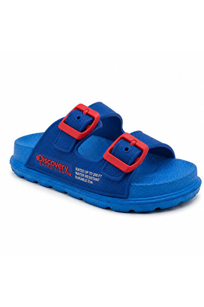Rexba Discovery Expedition Double Buckle Children's Slippers Blue Red Summer ...