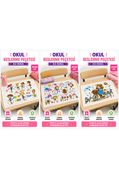 GOLDRİSE Okul Beslenme Peçetesi Ve Örtüsü 40*40 (5 ADET ALIN 4 ADET ÖDEYİN) S...