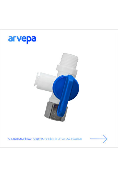 Arvepa Su Arıtma Cihazı 3/8 (Combo) İkili Hat Alma Aparatı - Ekstra Dayanıklı...