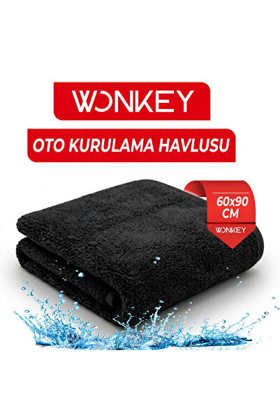 Wonkey 60x90 cm - Emici Oto Kurulama Bezi, Mikrofiber Araç Yıkama Bezi, Mega ...
