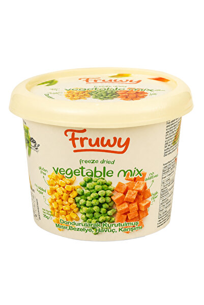 fruwy Freeze Dried Sebze Mix Kova (Dondurularak Kurutulmuş Sebze Mix) 25g