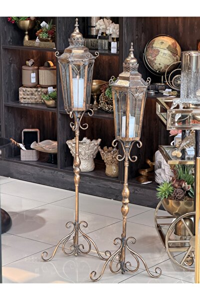 YASAR CONCEPT Lucerna Ayaklı Yer Feneri Set 33x113 Cm ve 33x123 Cm