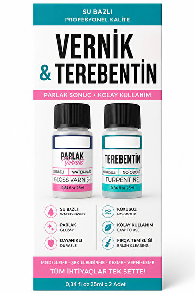 O&S Oyun ve Sanat Eğlen-Üret Yağlı Boya Terebentini, Su Bazlı Vernik Trebenti...