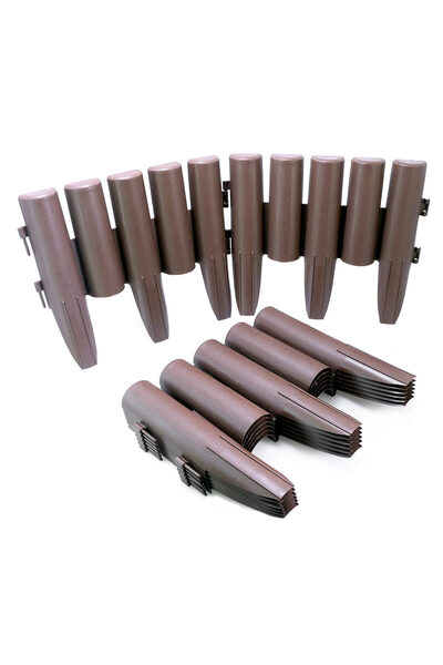 Artool Palisada/bordura pentru gradina, maro, set 8 buc, 27x24 cm, 2.16 m