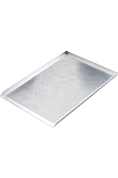 OEM Tavă perforată din aluminiu pentru patiserie, Ø3mm, 600x400x20mm, 3 margi...
