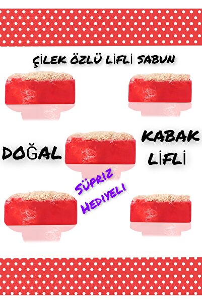 MADAMENATUREL 100% Natural 5-Pack Pumpkin Fiber Soap (with Strawberry Extract)