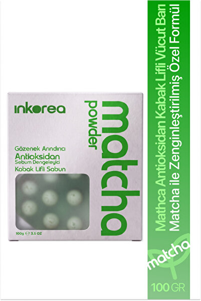 inkorea Matcha Gözenek Arındırıcı & Antioksidan Etkili Kabak Lifli Sabun