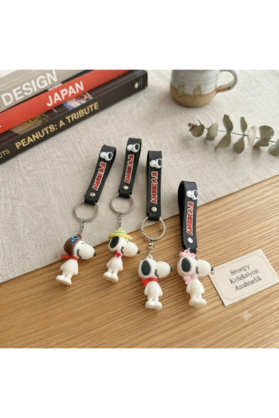 Two'Sweet 4 Adet Anahtarlık ve Çanta Süsü Sevimli Figür Snoopy