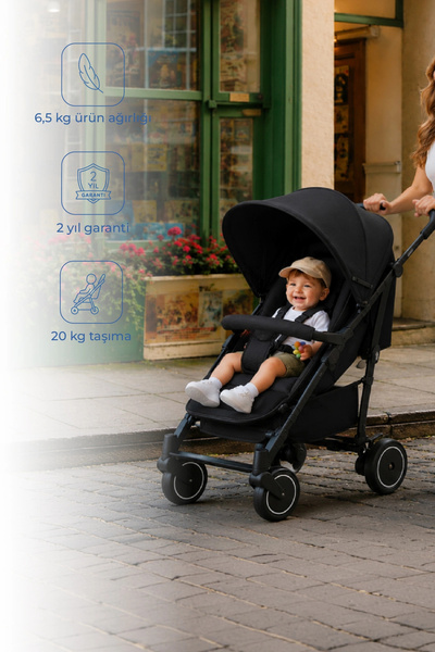 Tripper Molly Termal 4 Mevsim Yeni Nesil Baston Bebek Arabası Siyah