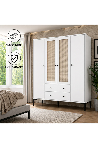 VENATTO Trio 4 Kapılı Dolap(%100MDF)
