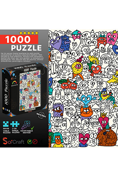 Soi Craft 1000 Parça Puzzle Yüzler ve Duygular Festivali Mizah #6565