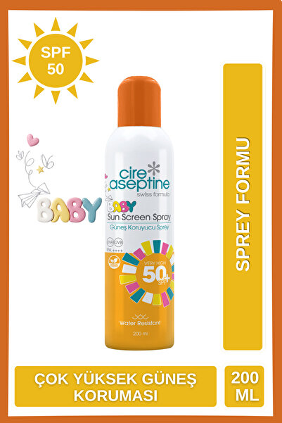 CIRE ASEPTINE CİREASEPTİNE 50 SPF BABY GÜNEŞ KORUYUCU SPREY 200 ml