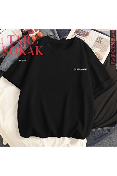 Tarzsokak Unisex Kadın/Erkek LESBEJAMİNS Yazı Özel Renkli Oversize Bisiklet Y...