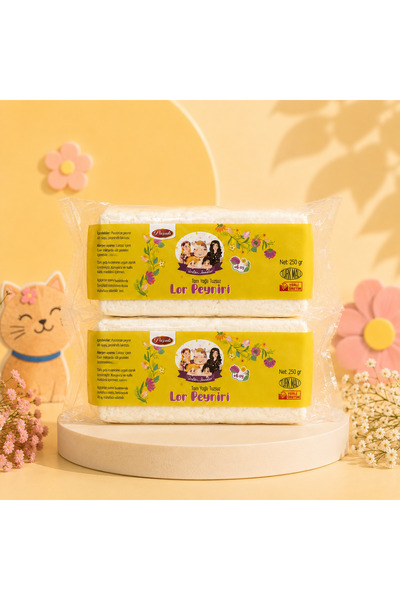 ÜRETEN ANNELER Tuzsuz Vakumlu Lor Peyniri 500 gr (2X250 GR)