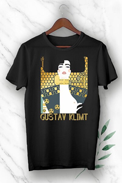 perseusshopping Art Gustav Klimt Printed Black Unisex T-Shirt