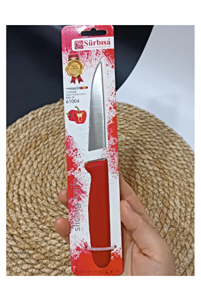 Sürbisa Sürmene 61004 Mutfak Bıçağı (9,50 Cm) Kırmızı