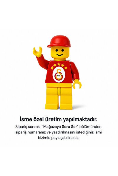 TUĞXDESİGN Taraftar Tuğla Adam Gs Galatasaray Figür 16-17 cm – Kişiye Özel İs...