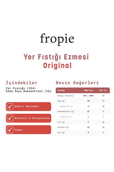 FROPİE Original Yer Fıstığı Ezmesi 315 G