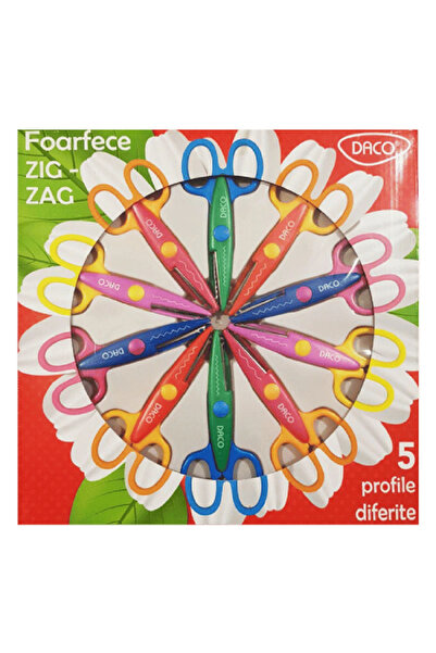 daço Foarfeca 14 cm, 10buc/set, Zig Zag Daco